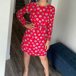 Floral JCrew long-sleeve dress - Size 0